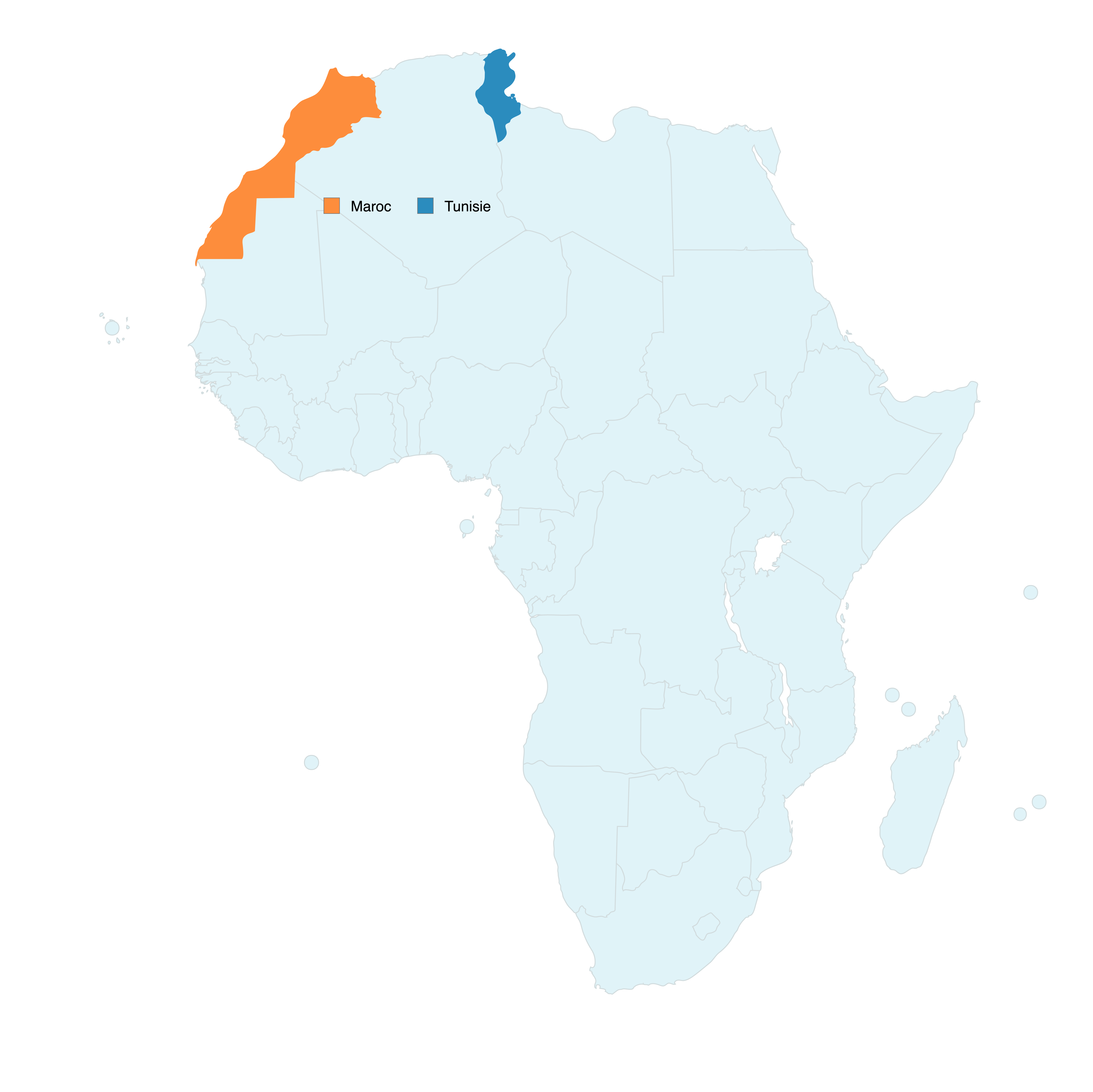 Mapa del continente africano